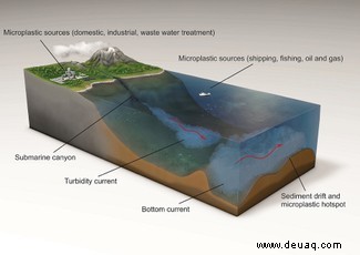 Meeresströmungen erzeugen unter Wasser Müllhalden aus Mikroplastik 