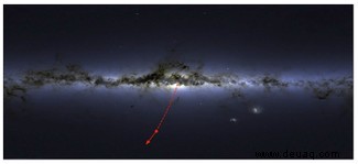 Star entdeckt, wie er mit über 1.700 Kilometern pro Sekunde aus der Galaxie saust 