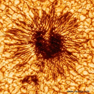 Das bisher detaillierteste Sonnenfleckenbild, aufgenommen mit einem neuen Sonnenteleskop 