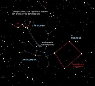Wie kann ich die Andromeda-Galaxie sehen? 
