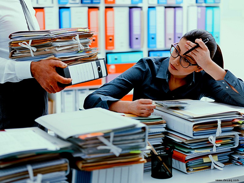 Laut einer Studie kann Stress am Arbeitsplatz zu Depressionen und zum Tod führen 