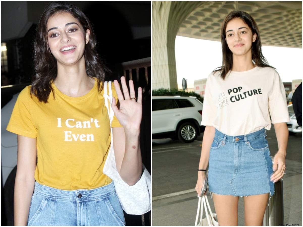 Rhea Chakraborty und andere Bollywood-Stars mit T-Shirt-Botschaften 