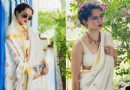 Kangana Ranaut bietet eine Lektion an, wie man traditionellen Kasavu-Sari glamourös macht 