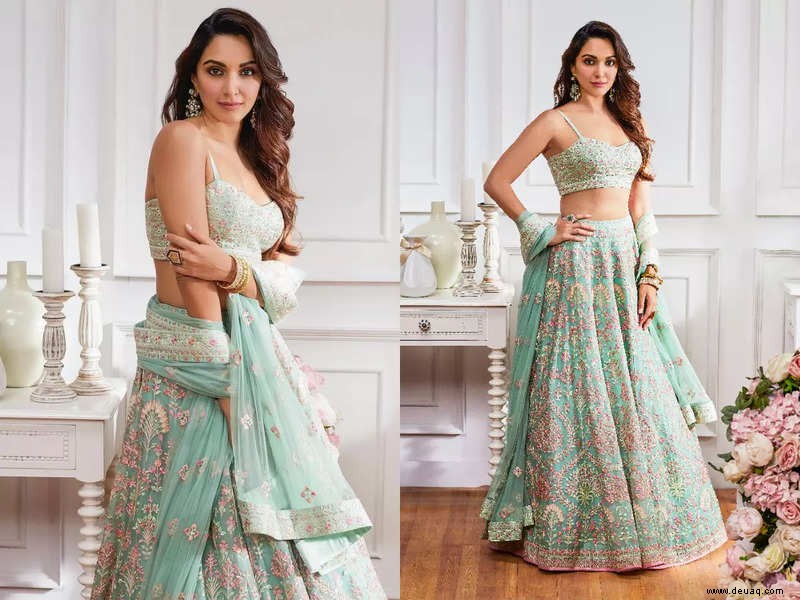 Kiara Advanis aqua lehenga ist perfekt für Ihre Sagan-Veranstaltung 