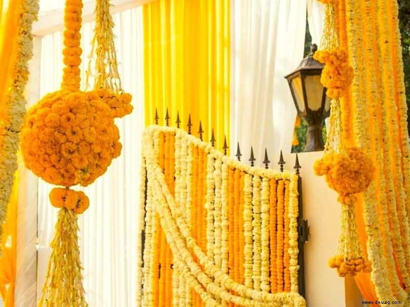 Ringelblumen sind der letzte Schrei für alle innovativen Hochzeitsdekore. Deshalb ist Genda Phool im Trend! 