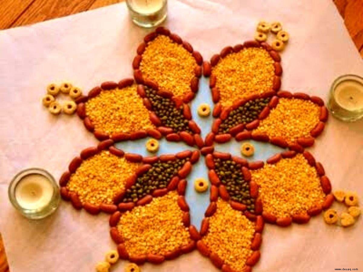 Diwali Rangoli-Designs:Hier sind 5 einzigartige Rangoli-Designs aus Hülsenfrüchten 