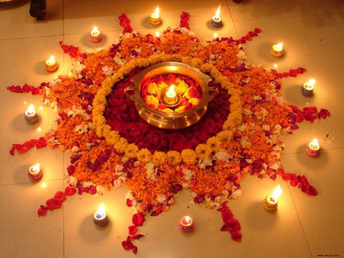 Diwali-Rangoli-Designs:Hier sind 10 einzigartige Blumen-Rangoli-Designs, um dieses Diwali auszuprobieren 