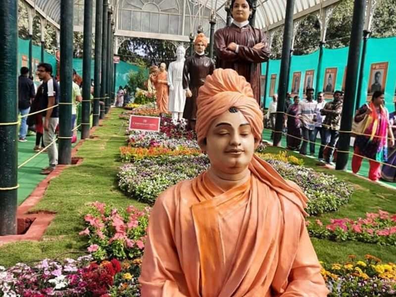 Der Botanische Garten von Bangalore ist eine florale Hommage an Swami Vivekananda 