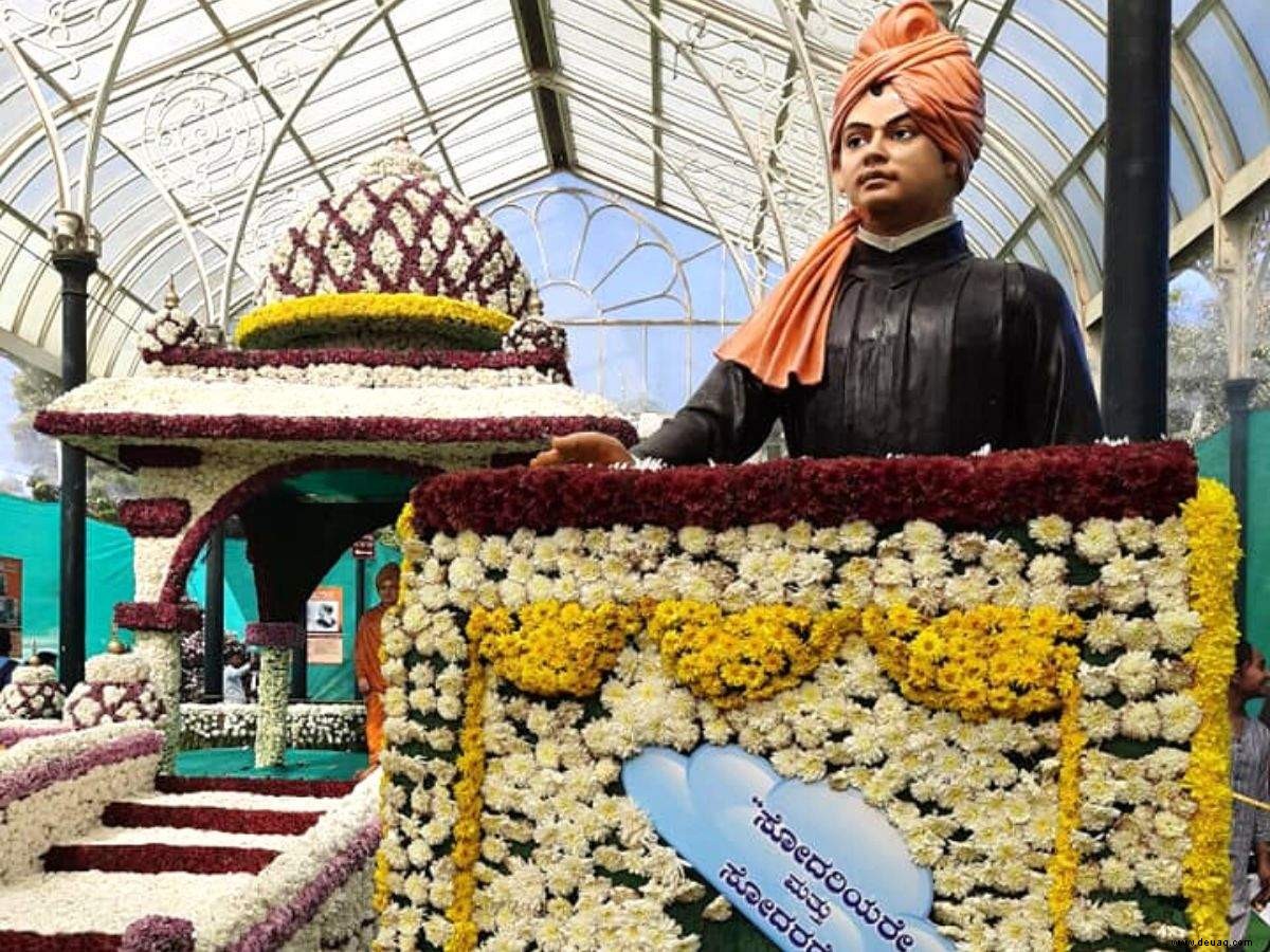Der Botanische Garten von Bangalore ist eine florale Hommage an Swami Vivekananda 