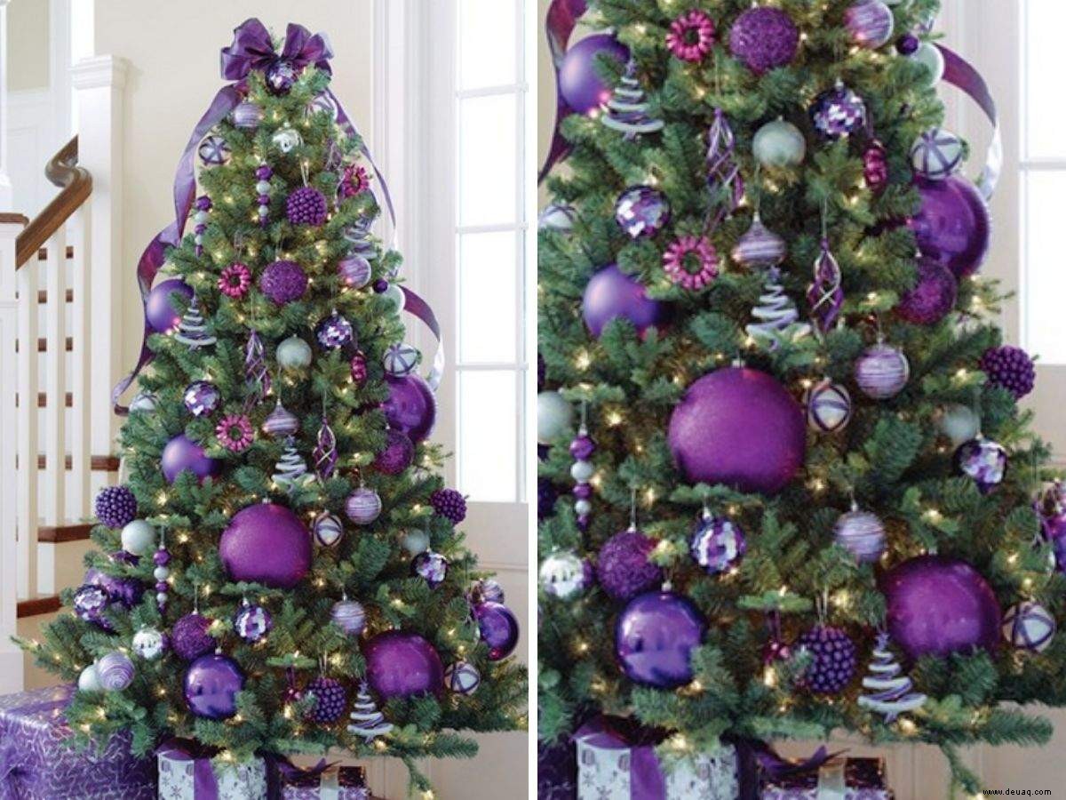 Monotone Dekorationen für den Weihnachtsbaum liegen dieses Jahr im Trend und vereinfachen Ihre Einkaufsliste 