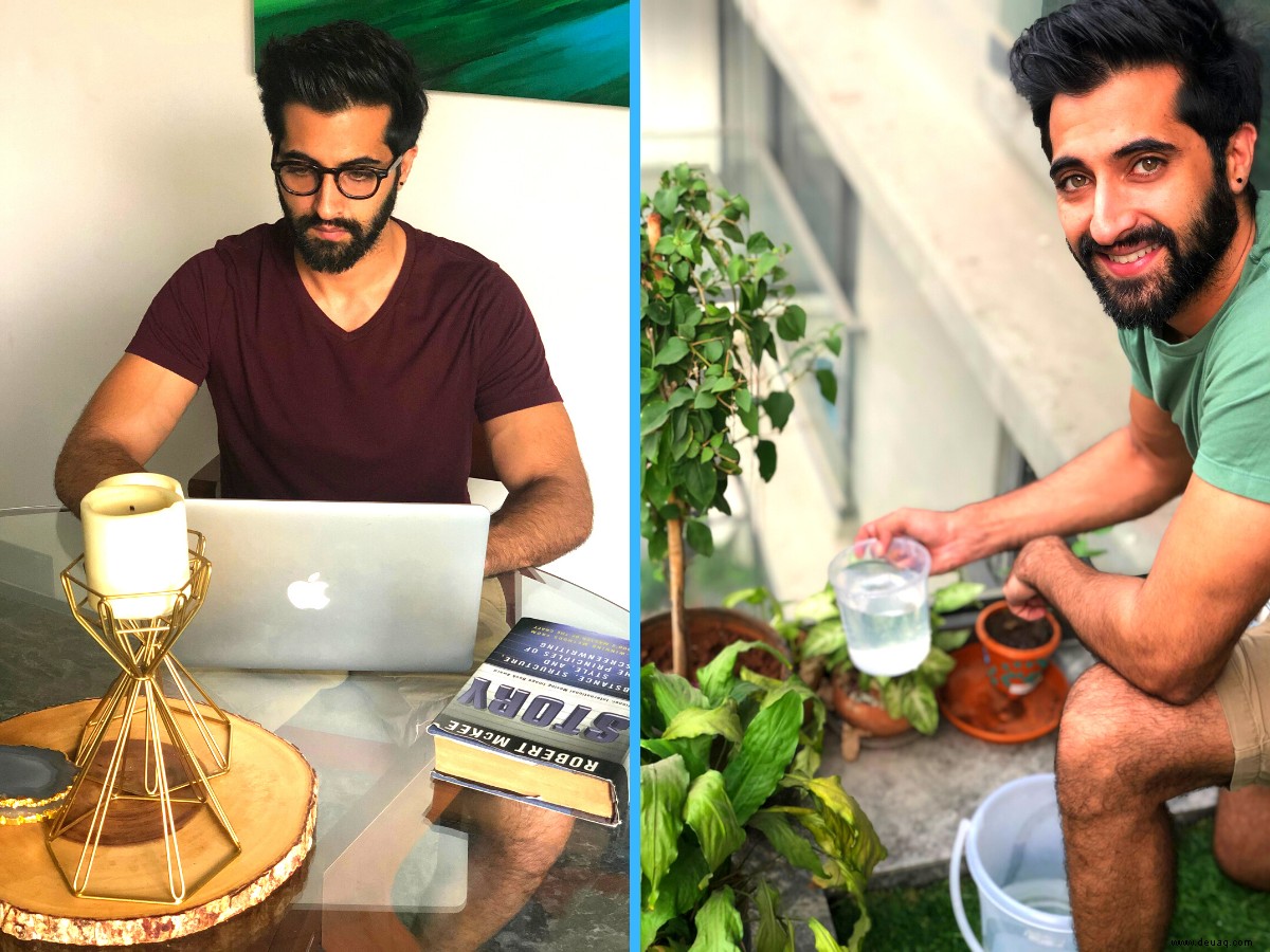 Promi-Leben im Lockdown:Akshay Oberoi liebt es, Zeit mit seinen Pflanzen zu verbringen 