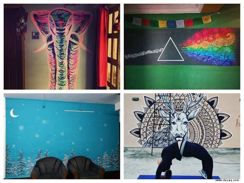 Künstler verwandeln ihre Häuser während des Lockdowns in Leinwand 
