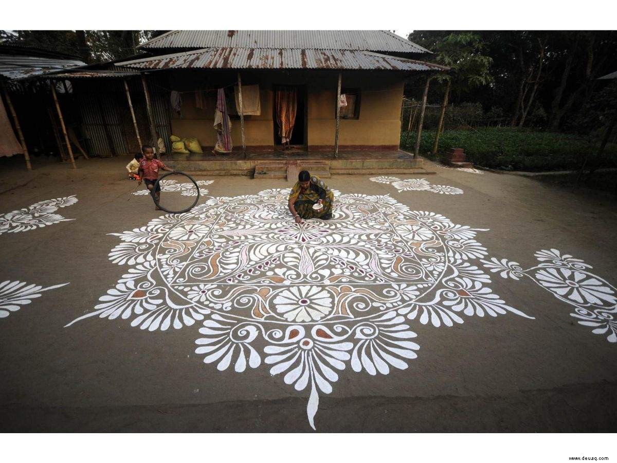 Ein Rangoli-Weg im Winter quer durch Indien 