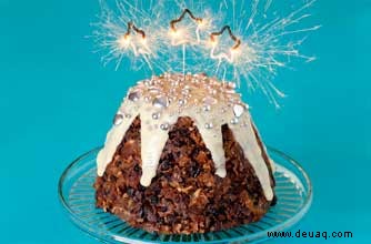 Weihnachtspudding mit Apfel und Zimt 