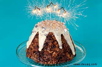 Weihnachtspudding mit Apfel und Zimt 