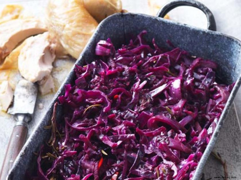 Geschmorter Rotkohl mit Cidre und Äpfeln 