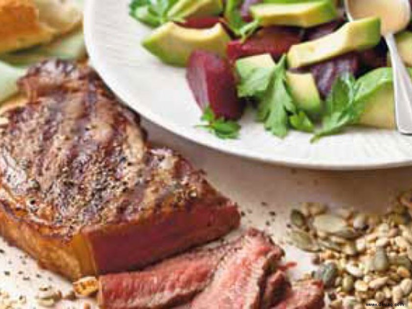 Steak und Rote-Bete-Salat 