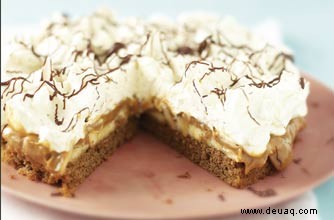 Banoffee-Kuchen mit Kaffee 