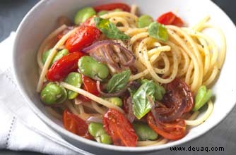 Langsam geröstete Tomaten-Bohnen-Nudeln 