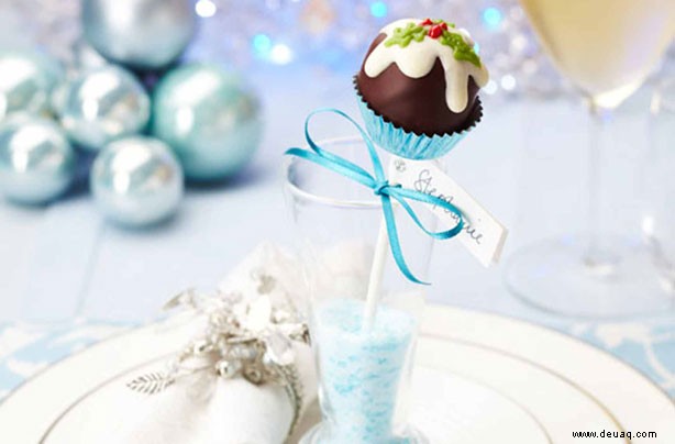 Weihnachts-Pud-Cake-Pops 
