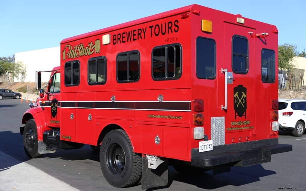 Besichtigen Sie die heißesten Brauereien von San Diego mit dem Feuerwehrauto 