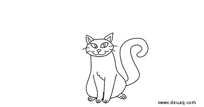 Wie man eine Katze in 5 einfachen Schritten zeichnet 
