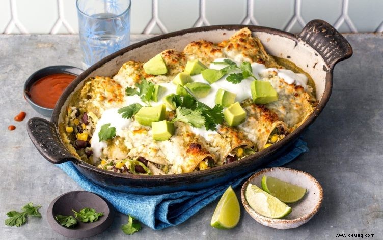 Hühner- und Zucchini-Enchiladas 