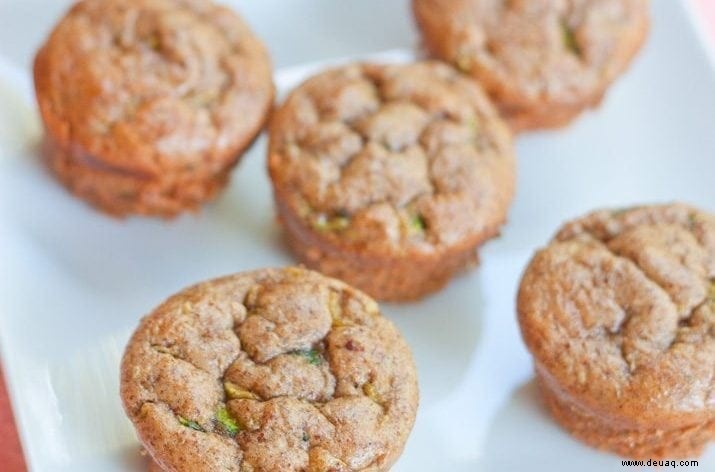 Glutenfreie Mandelbutter-Zucchini-Muffins 