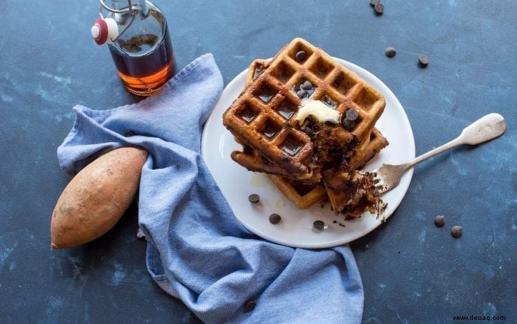 Süßkartoffel-Schokoladenchip-Waffeln 