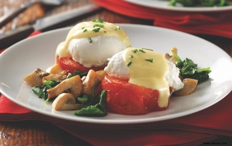 Low-Carb Florentiner Eier mit gerösteten Tomaten 