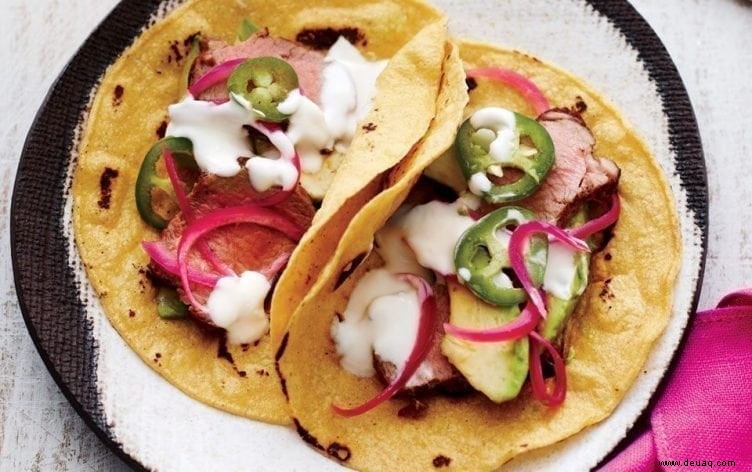 Gebratenes Schweinefilet Tacos 