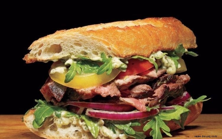 Steak Baguettes mit Pesto Mayo 