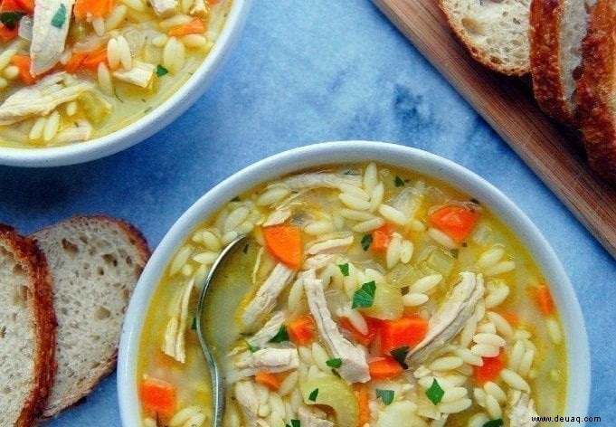 Truthahn-Orzo-Suppe 