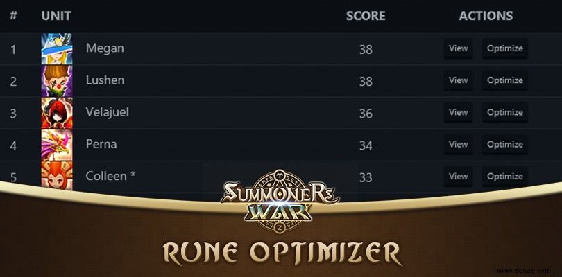 Wie verwende ich den Summoners War Rune Optimizer? 