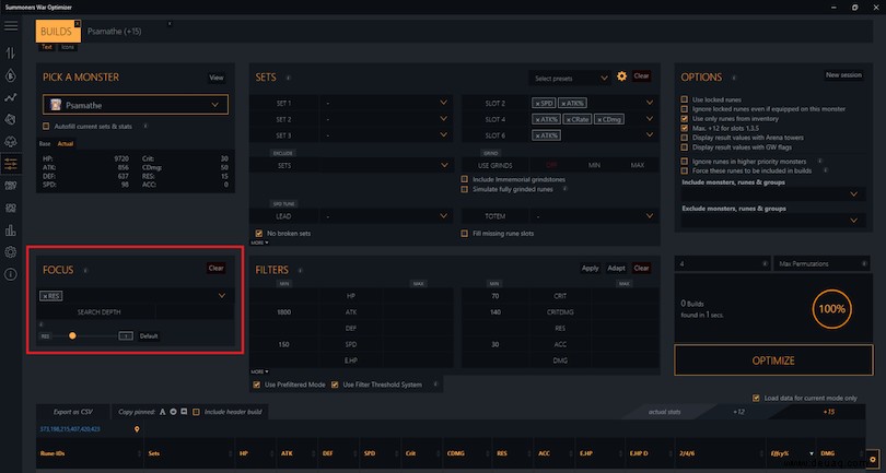 Wie verwende ich den Summoners War Rune Optimizer? 