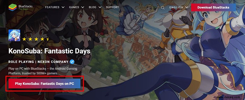 Wie spiele ich KonoSuba:Fantastic Days auf PC oder Mac? 