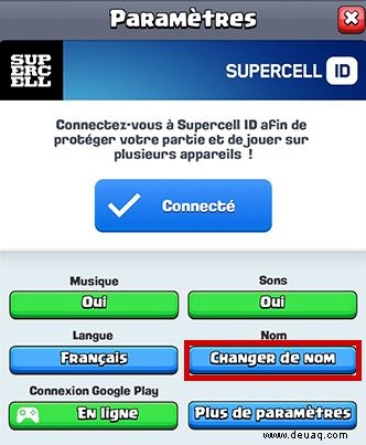 So ändern Sie den Namen in Clash Royale 