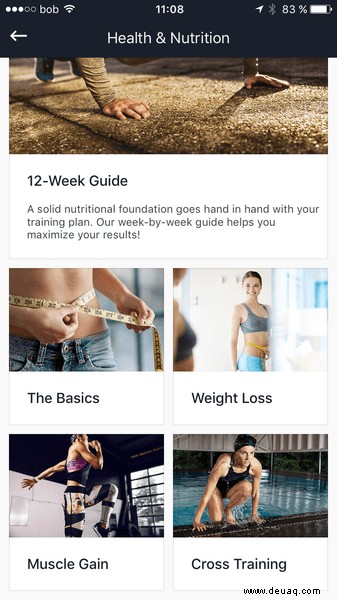 Results App:Update für den Health &Nutrition Guide 