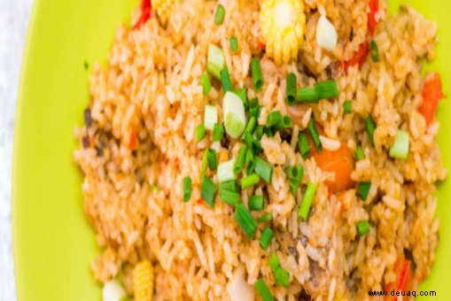 Rezept für Babymais und Paprika Pulao 