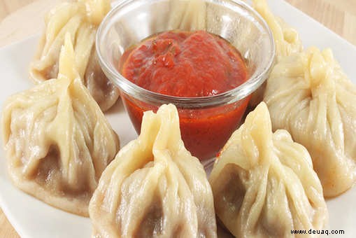 Rezept für gedünstetes Gemüse und Paneer Momos 