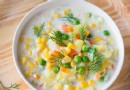 Rezept für mexikanische Mais- und Erbsensuppe 