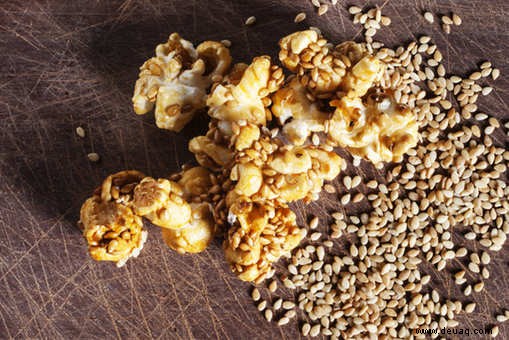 Rezept für gewürztes Sesam-Popcorn 