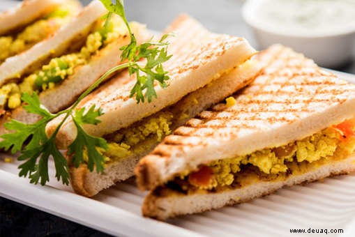 Gegrilltes Paneer-Sandwich mit Kohlrezept 