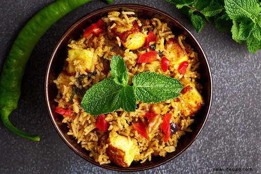 Paneer Biryani-Rezept 