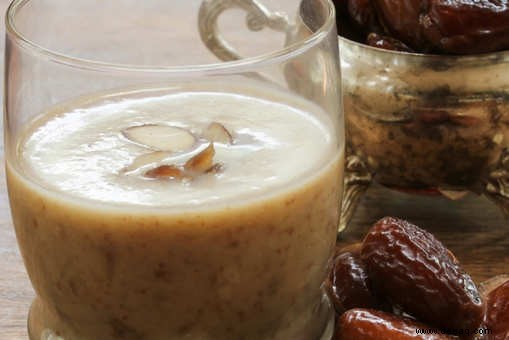 Rezept für Hafer-Datteln-Mandel-Milchshake 