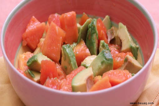 Rezept für Papaya-Avocado-Salat 