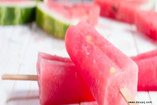 Rezept für Wassermelonen-Eis am Stiel 