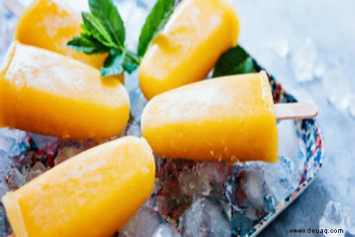 Rezept für Mango-Eis am Stiel 