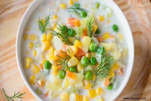 Rezept für cremige Maissuppe 