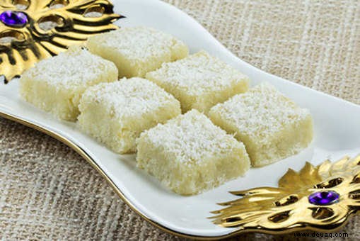 Kobbari Mithai (Kokos-Burfi) Rezept 